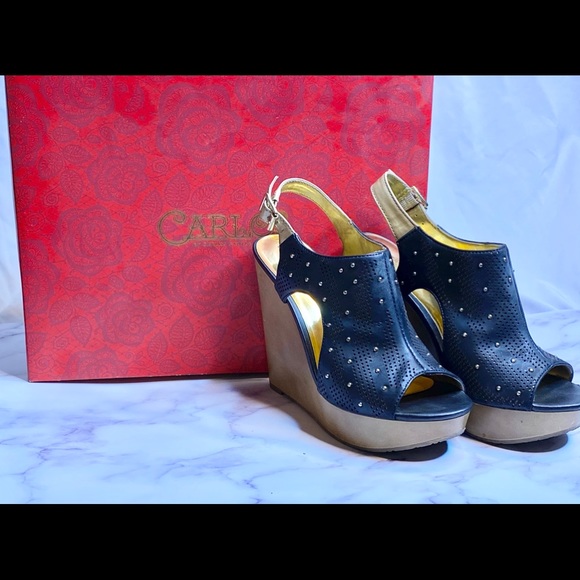 Carlos Santana Black & Tan Wedge - Picture 3 of 3